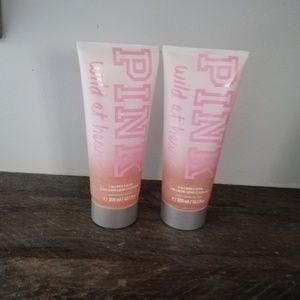 Set of 2 Pink VS Wild at Heart  body scrub